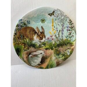 Michel Design Works Large Round Melamine Platter Bunny Hollow Easter Decor
